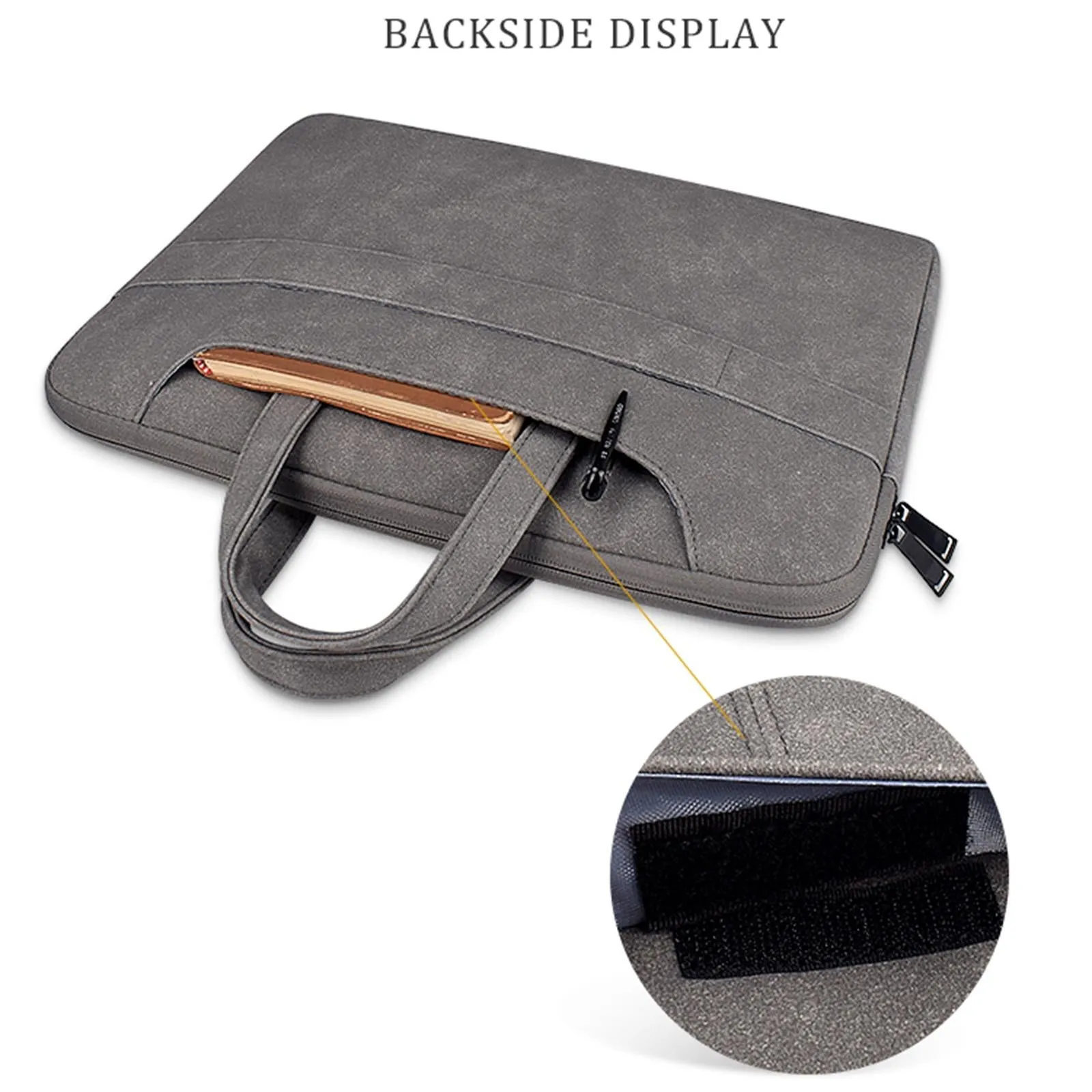 13.3 Inch Detachable Shoulder Laptop Bag - Frosted Pu Business