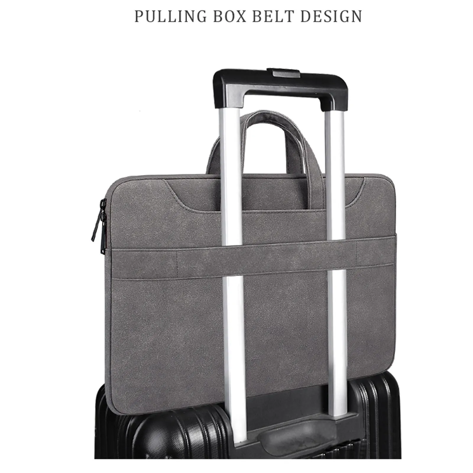 13.3 Inch Detachable Shoulder Laptop Bag - Frosted Pu Business