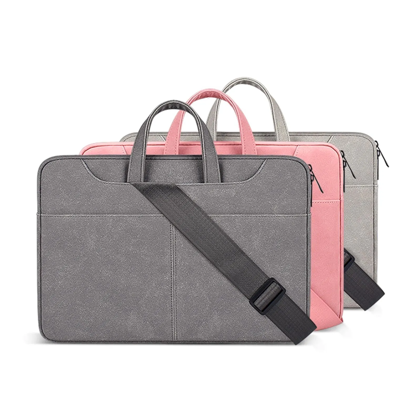 13.3 Inch Detachable Shoulder Laptop Bag - Frosted Pu Business