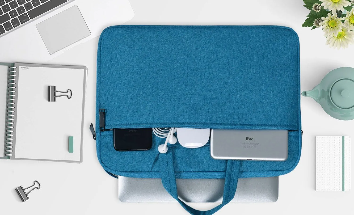 14-15 Inch Waterproof Laptop Case Sleeve for HP, Acer, Lenovo 14" Laptops, Blue