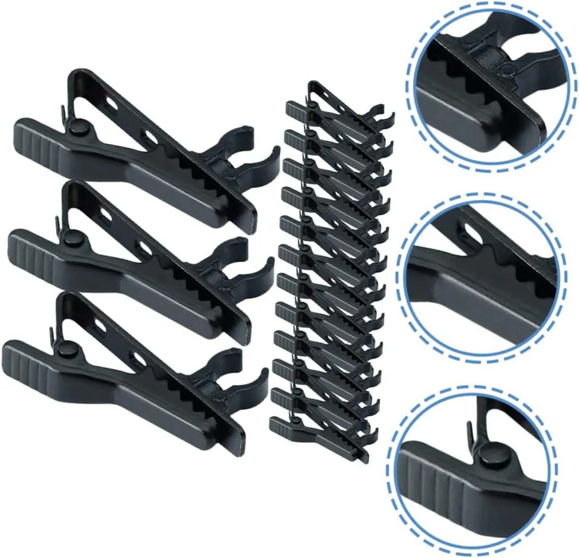 15pcs for Loud-Speaker Lavalier Holder Professional Universal Collar Lapel Condenser Clip-on Wire Clips Studio Metal Holders Microphone Mic Tie Replacement Fixing Iron Performance Stands (Color