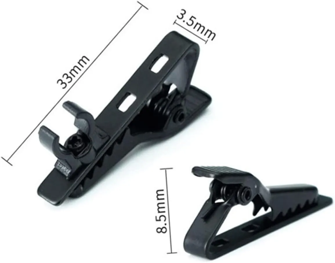 15pcs for Loud-Speaker Lavalier Holder Professional Universal Collar Lapel Condenser Clip-on Wire Clips Studio Metal Holders Microphone Mic Tie Replacement Fixing Iron Performance Stands (Color