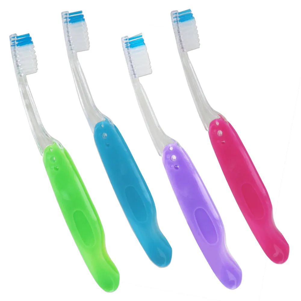 20 Foldable Toothbrushes 5 Portable Cases Travel Hike Camping Protects Cover Box