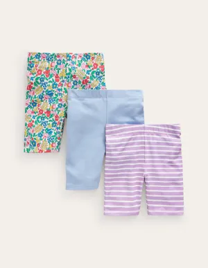 3-Pack Cycling Shorts-Multi Floral/Stripe