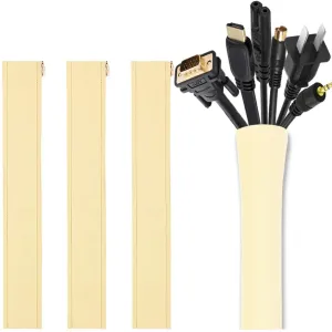 4 Piece Black Cable Management Sleeve for TV/Computer/Home Entertainment, 19-20 inch