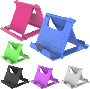 6PACK Desktop Cell Phone Stand Holder, Portable Universal Desk Stand for All Mobile Smart Phone Tablet Display