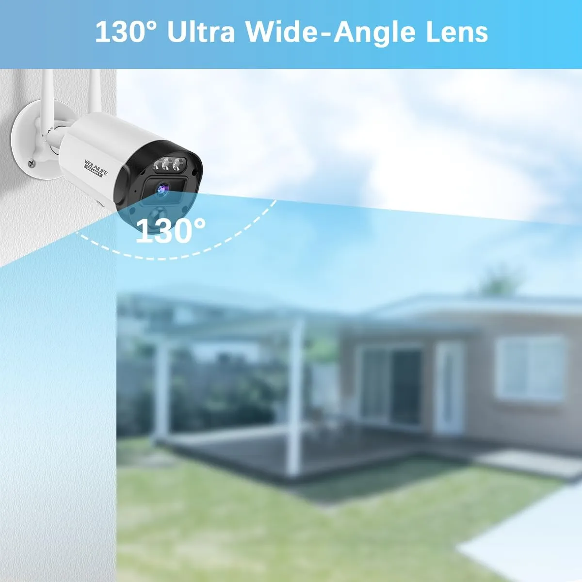 90ft Super Night Vision 5MP Outdoor Wireless Security Camera System, Wireless Cameras for Home Security, Home Video Security Cameras, WiFi Surveillance DVR Kits