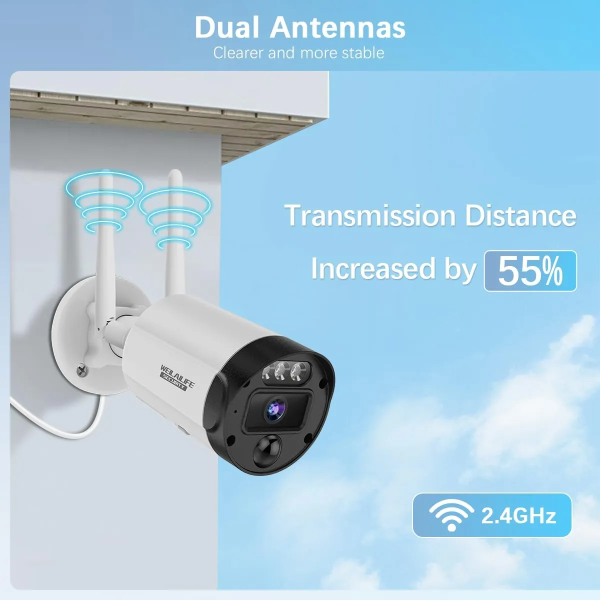 90ft Super Night Vision 5MP Outdoor Wireless Security Camera System, Wireless Cameras for Home Security, Home Video Security Cameras, WiFi Surveillance DVR Kits