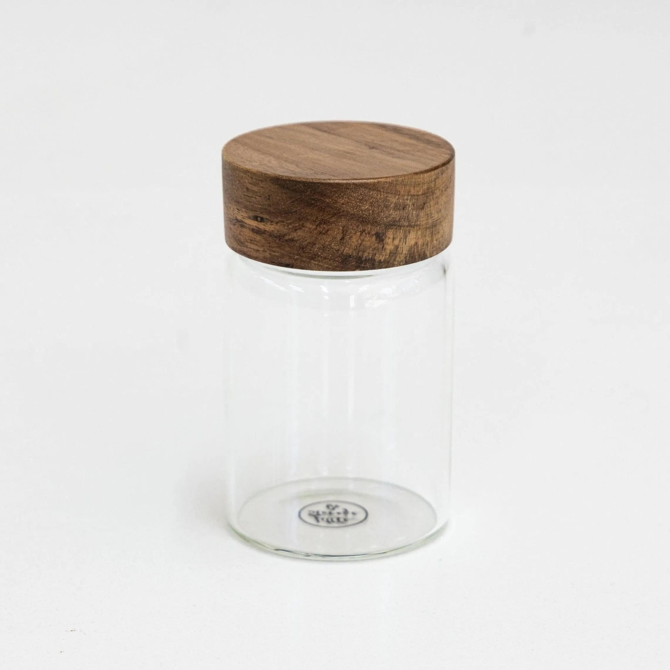 Acacia Wood Glass Jar - 250ml