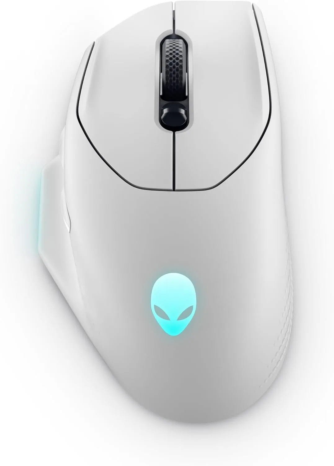 Alienware Wireless Gaming Mouse AW620M - Wireless/Wired, 1 x USB - 4 pin USB Type A, 26000 dpi, 3.52oz (99g) Weight, 7 Buttons, Non-Slip Grip, up to 140 Hours of Gaming - Lunar Light