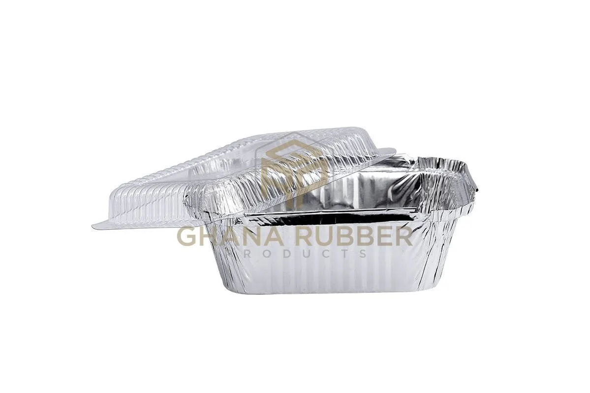 Aluminium Foil Food Containers   Domed Plastic Lids 8342 (525ml)