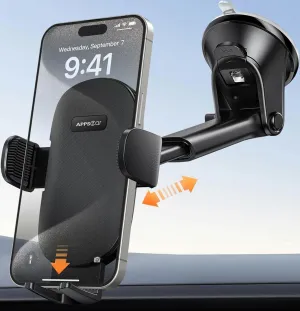 APPS2Car Car Phone Holders for Your car, Dashboard/Windshield Cell Phone Holder, Compatible with iPhone, Samsung, and All Smartphones