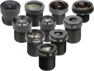 Arducam M12 Lens Set for USB Camera(1/2.7 1/2.8 1/2.9), Telephoto, Macro, Wide Angle, Fisheye Lens Kit (20- 180) with Holder and Cleaning Cloth, Optical All-in-One