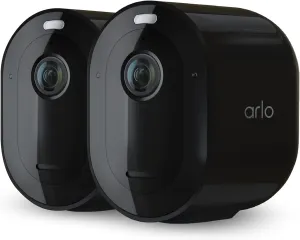 Arlo Pro 5S 2K Spotlight Camera - 2 Pack - Security Cameras Wireless Outdoor, Dual Band Wi-Fi, Color Night Vision, 2-Way Audio, Home Security Cameras, Home Improvement, Black  VMC4260B