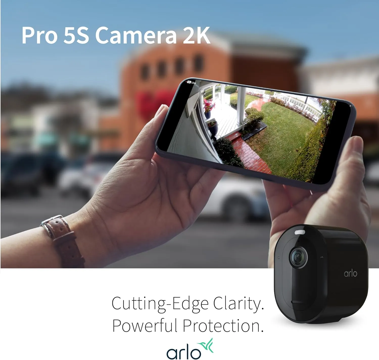 Arlo Pro 5S 2K Spotlight Camera - 2 Pack - Security Cameras Wireless Outdoor, Dual Band Wi-Fi, Color Night Vision, 2-Way Audio, Home Security Cameras, Home Improvement, Black  VMC4260B