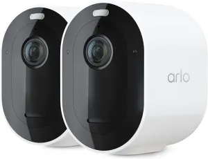 Arlo Pro 5S 2K Spotlight Camera - 2 Pack - Security Cameras Wireless Outdoor, Dual Band Wi-Fi, Color Night Vision, 2-Way Audio, Home Security Cameras, Home Improvement, White  VMC4260P