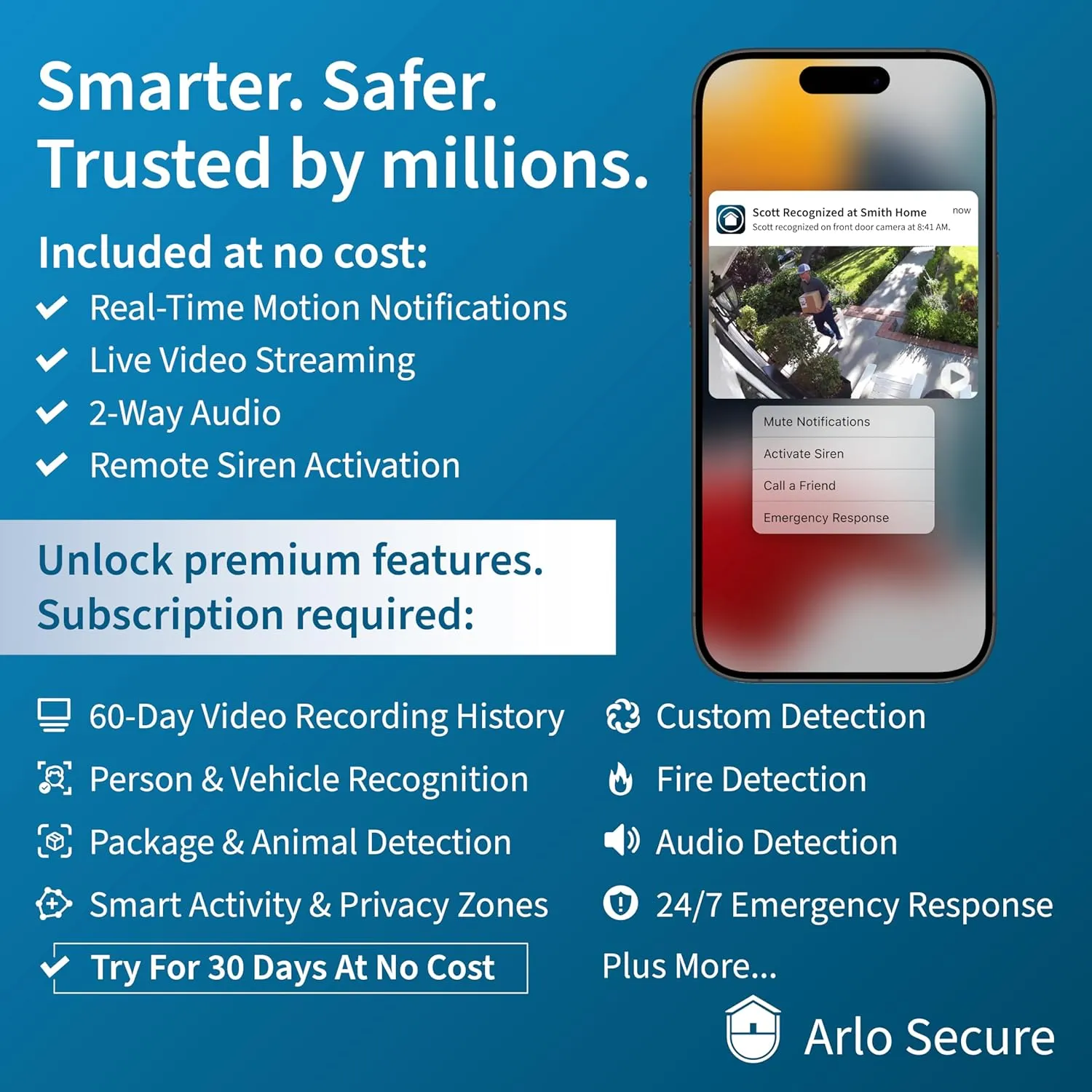 Arlo Pro 5S 2K Spotlight Camera - 2 Pack - Security Cameras Wireless Outdoor, Dual Band Wi-Fi, Color Night Vision, 2-Way Audio, Home Security Cameras, Home Improvement, White  VMC4260P