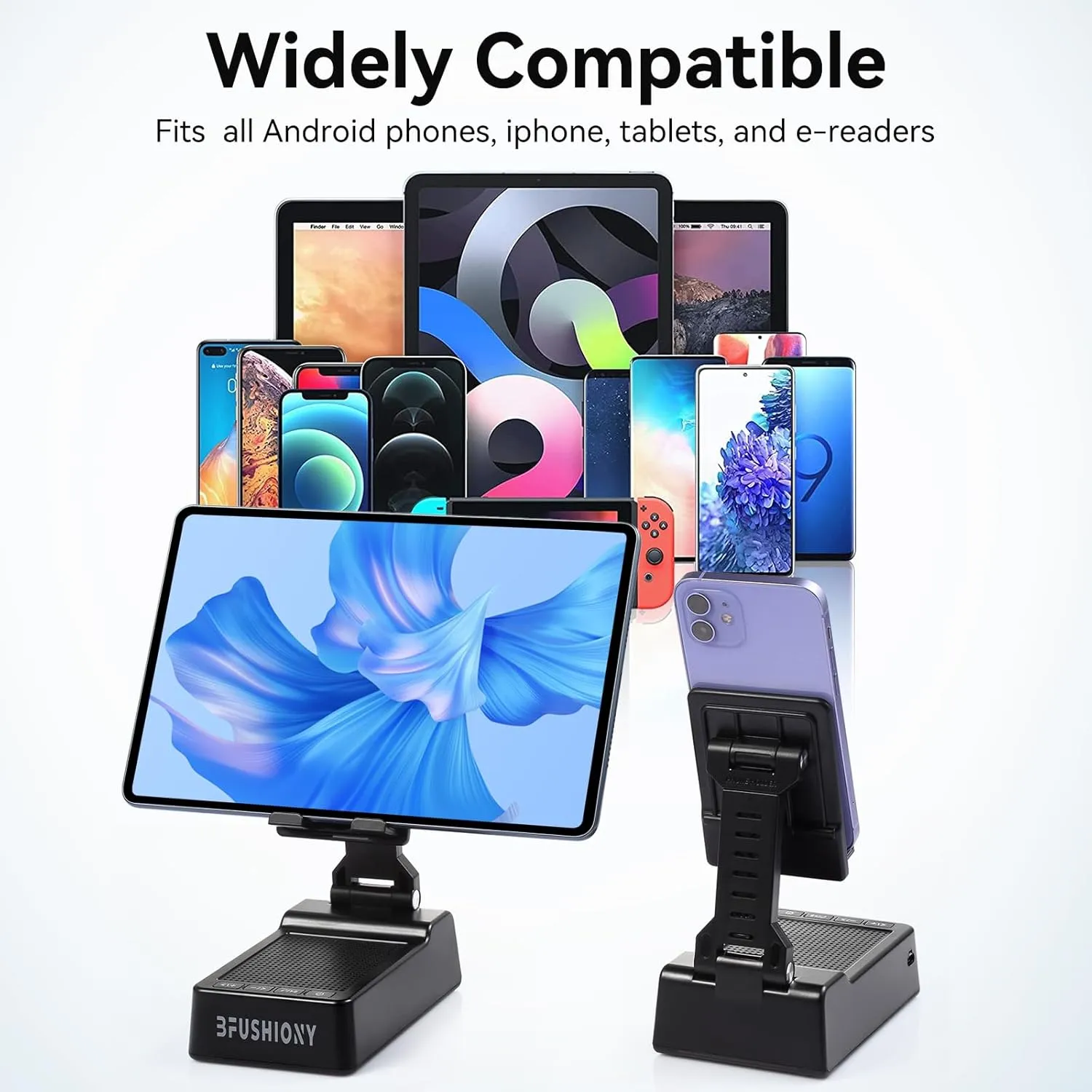 Birthday Gifts for Men Women - Phone Stand with Wireless Speaker and Charger for iPhone/Android/Tablet, Unique Gift for Him Dad Mom Tech Gadgets