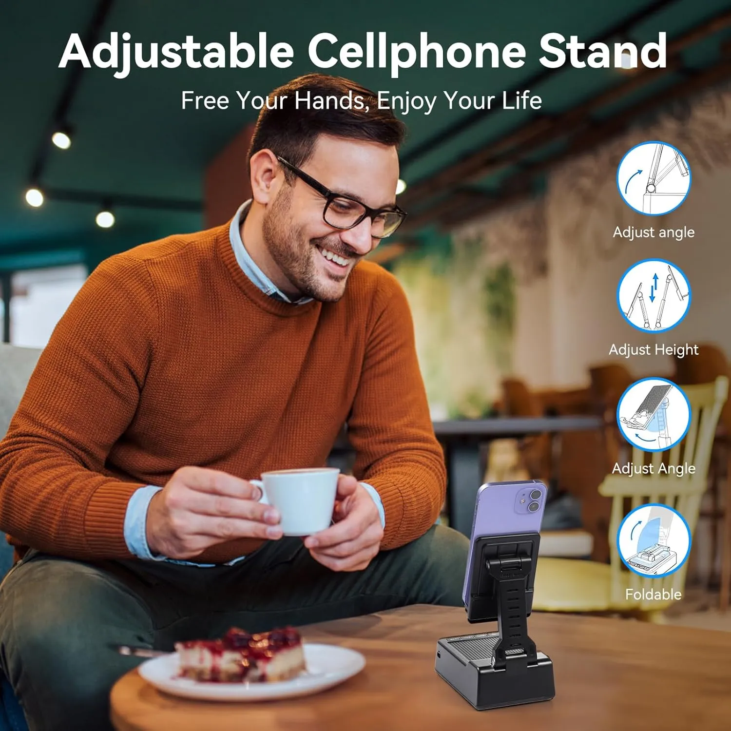 Birthday Gifts for Men Women - Phone Stand with Wireless Speaker and Charger for iPhone/Android/Tablet, Unique Gift for Him Dad Mom Tech Gadgets