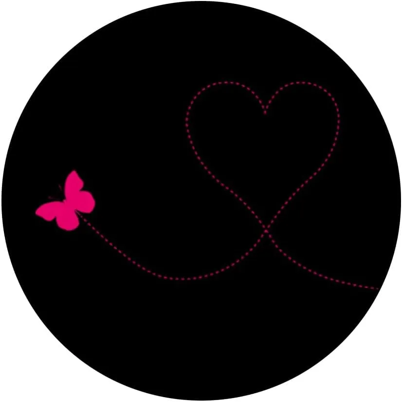 Black and Pink Heart Butterfly Pop Up Cellphone Gripper Knob PopSockets PopGrip: Swappable Grip for Phones & Tablets PopSockets Adhesive PopGrip