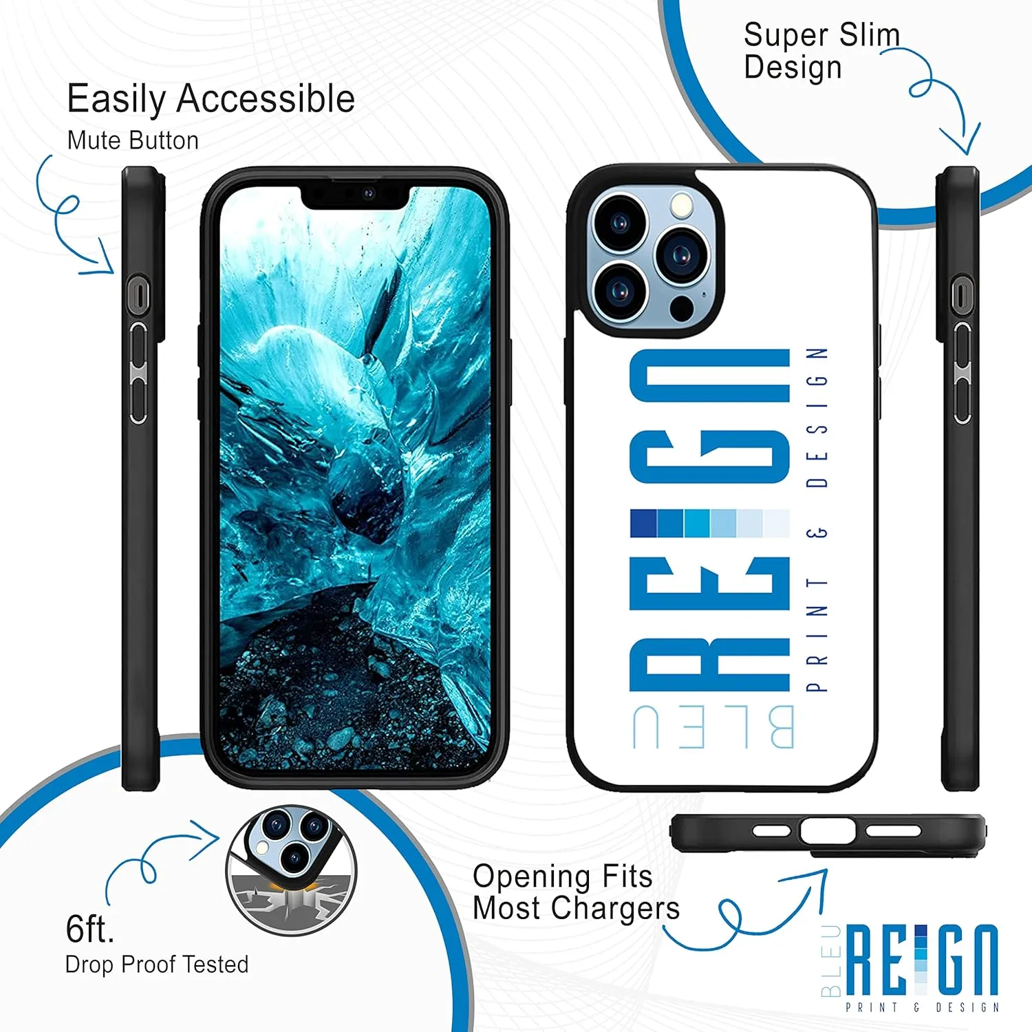 Bleu Reign Personalized Phone Case for iPhone Dachshund Pet Portrait Art Cute Dog Watercolor, iPhone 5 to 16 (Add Custom Name)