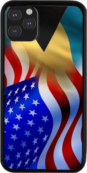 Bleu Reign Phone Case for iPhone Bahamas and USA Mixed Flag, iPhone 5 to 16