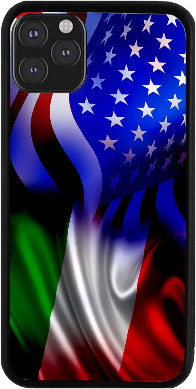 Bleu Reign Phone Case for iPhone Italy and USA Mixed Flag, iPhone 5 to 16