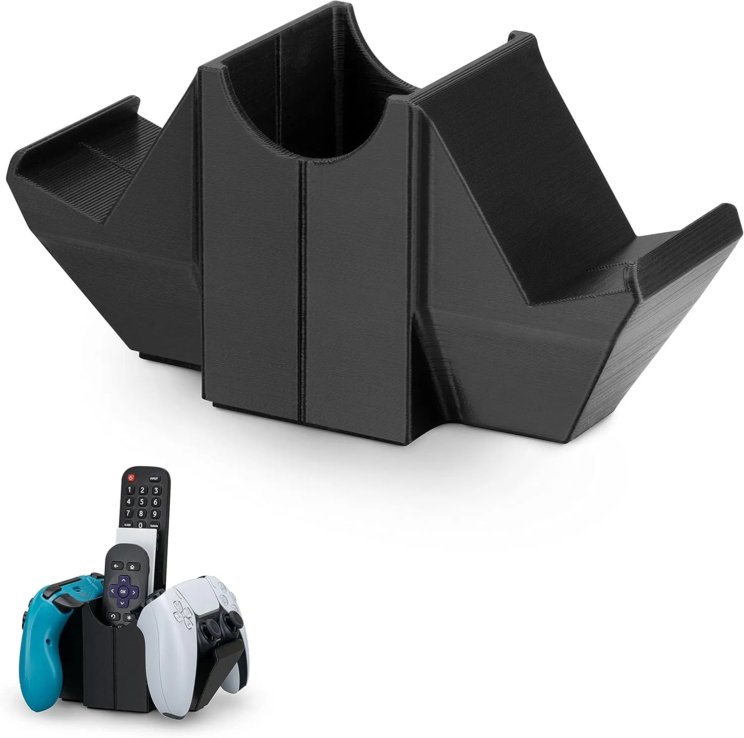 BRAINWAVZ Dual Game Controller & Storage Desktop Holder, Universal Design for Xbox ONE PS5 PS4 PC Gamepads, Reduce Clutter, UGDS-01