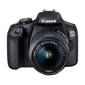 Canon EOS 2000D DSLR Camera with EF-S 18-55mm IS II Lens - Black - Camera   Lens