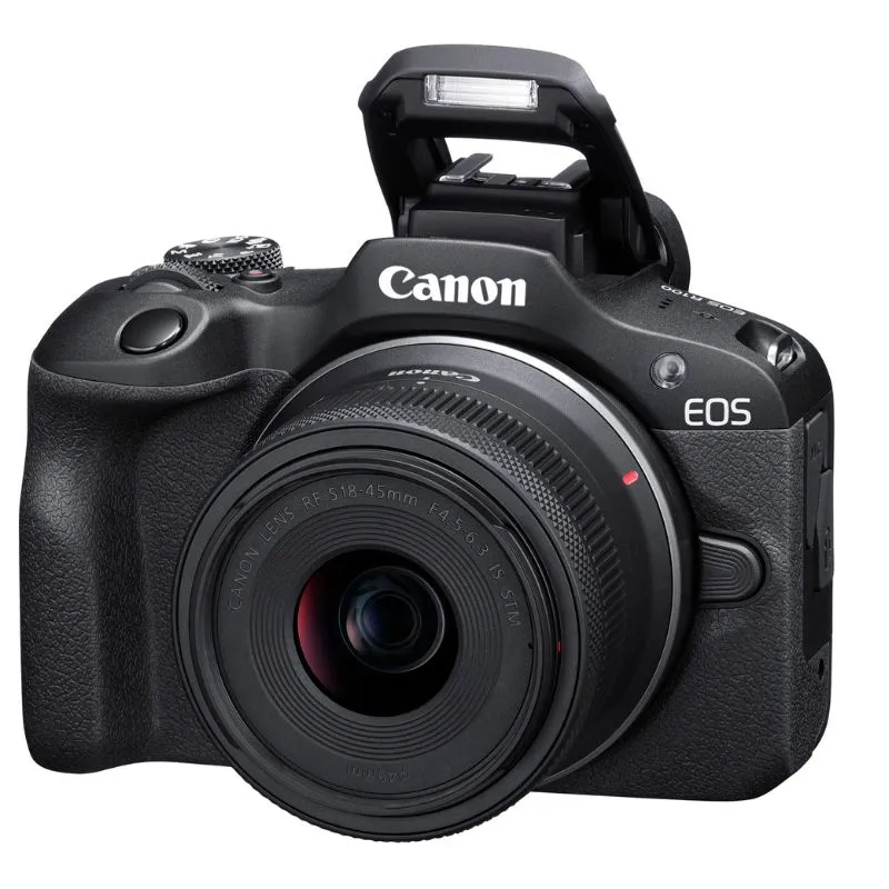 Canon EOS R100 APS-C Mirrorless Camera - Camera   RF-S 18-45mm Lens