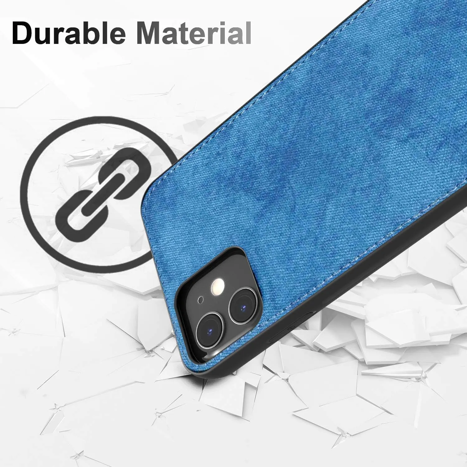 CANOPUS Magnetic Fabric Case Compatible with iPhone 11, Ultra Slim and Soft-to-Touch, TPU Bumper Sides and Corners, with Embedded Built-in Metal Plate, Used with Magnetic Car Mounts