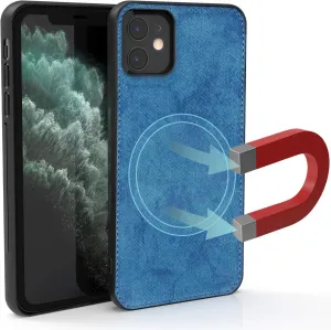 CANOPUS Magnetic Fabric Case Compatible with iPhone 11, Ultra Slim and Soft-to-Touch, TPU Bumper Sides and Corners, with Embedded Built-in Metal Plate, Used with Magnetic Car Mounts
