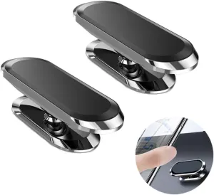 Car Phone Holder Mount - 2 Pack Adhesive Rotary Folding Mount Compatible with All Smartphones of iPhone, Huawei, Xiaomi, Samsung