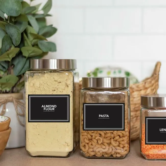 Chalk Pantry Labels Peel And Stick Wall Decals