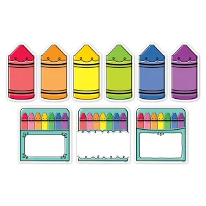 CTP Core Decor Doodle Crayons 6" Designer Cut-Outs (CTP 10929)