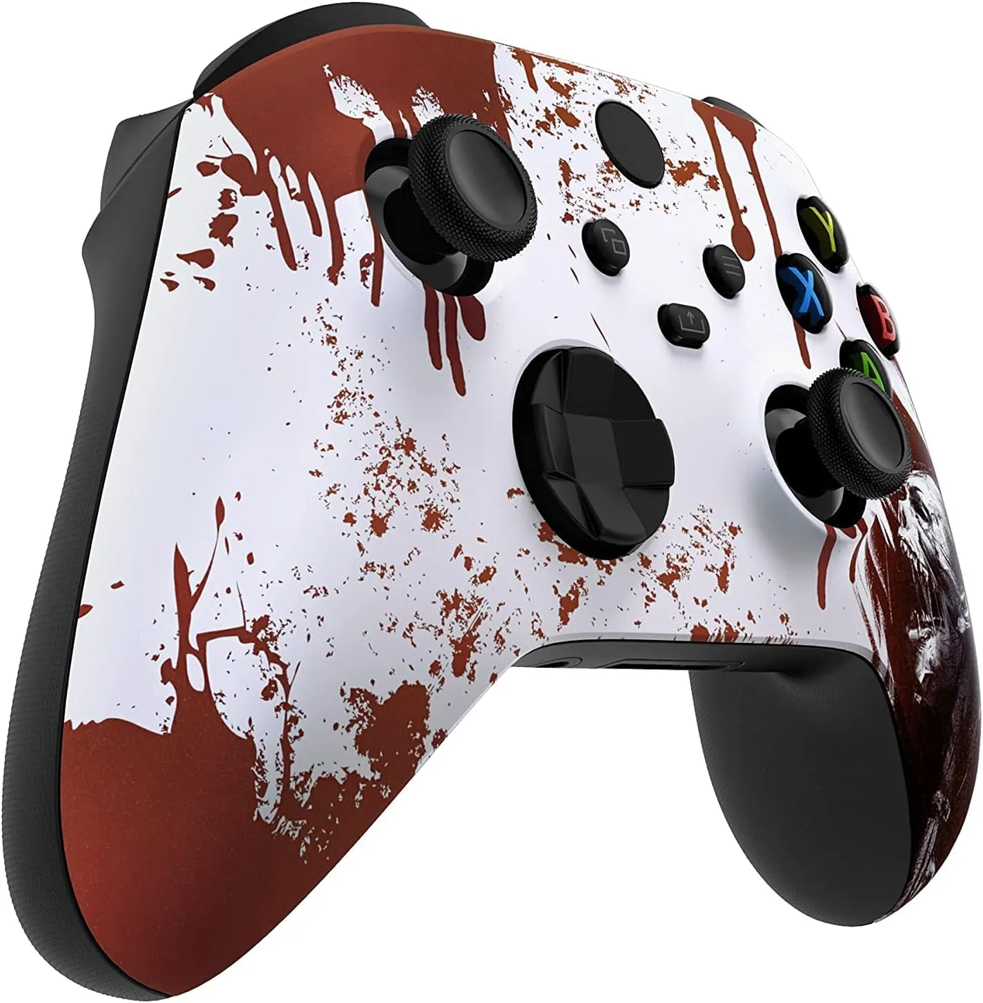 Custom Controllerzz Wireless Controller for Microsoft Series X/S & One - Custom Soft Touch Feel - Custom Series X/S Controller (X/S Bloody Zombie)