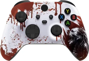 Custom Controllerzz Wireless Controller for Microsoft Series X/S & One - Custom Soft Touch Feel - Custom Series X/S Controller (X/S Bloody Zombie)