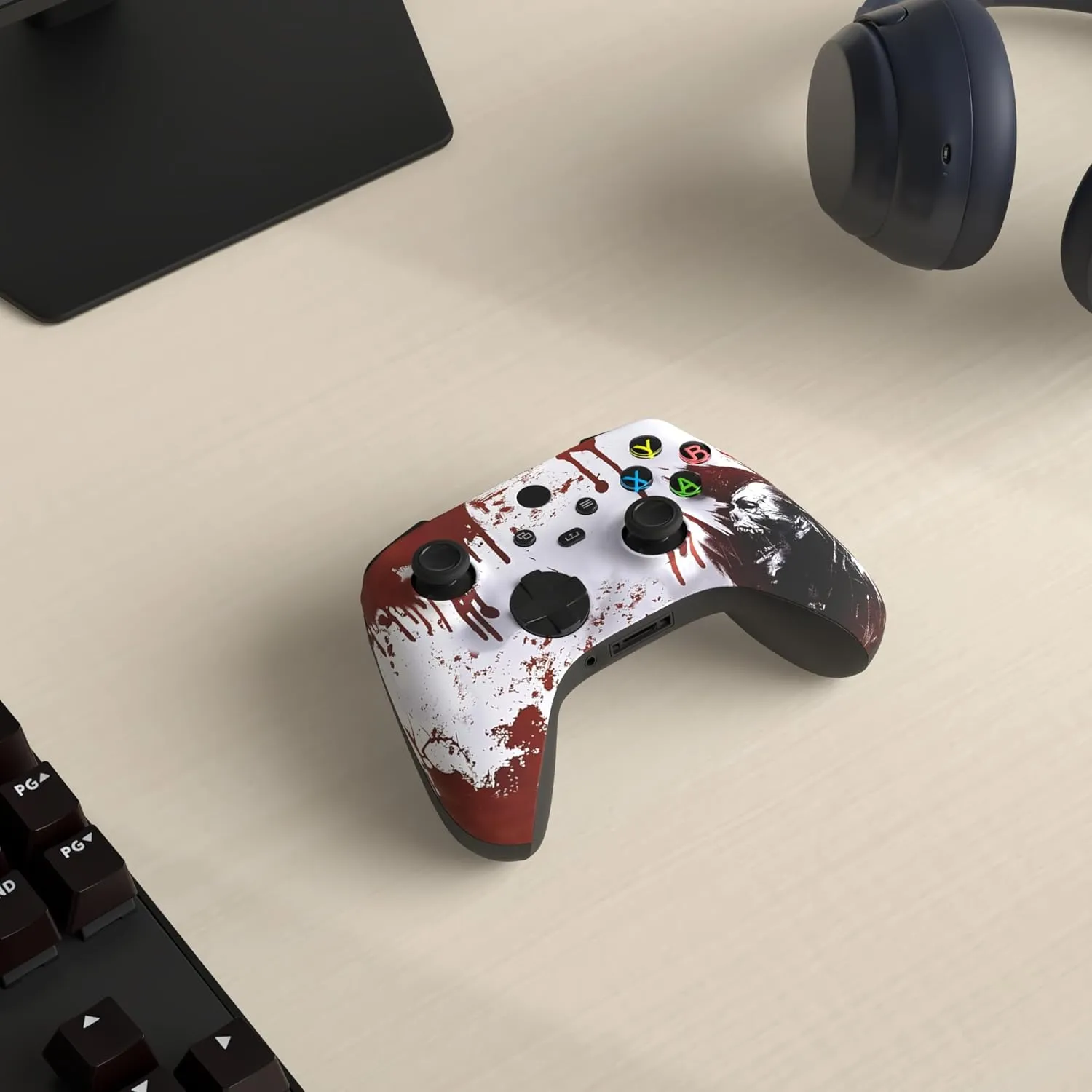 Custom Controllerzz Wireless Controller for Microsoft Series X/S & One - Custom Soft Touch Feel - Custom Series X/S Controller (X/S Bloody Zombie)