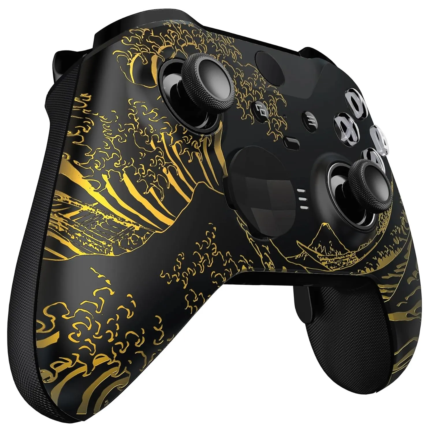 Custom Elite Series 2 Controller Compatible With Xbox One, Xbox Series S, and Xbox Series X (Golden Waves)