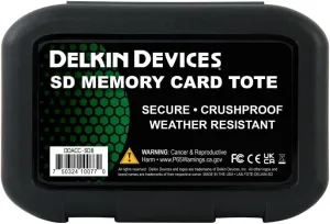 Delkin Devices SD Card Holders Tote  Weather Resistant, Crushproof Case for Up to 8 SD Cards (DDACC-SD8)