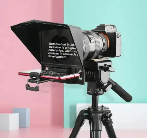 Desview T2 Teleprompter for Smartphones, Tablets and DSLR Cameras