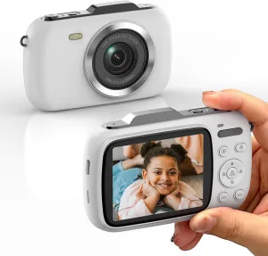 Digital Camera Kids 4K Video 64MP Photography Cameras, Compact 18X Zoom Point and Shoot, Autofocus Vlogging Mini Cameras, 2.8'' Screen with Flash for Teens Boys Girls Outdoor Travel