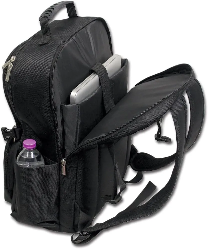 Dream Duffel Classic Backpack for Women & Children, Small Travel Bag, Water-Resistant, Padded Back & Shoulder Straps, Size 17.5x14, Black Sparkle