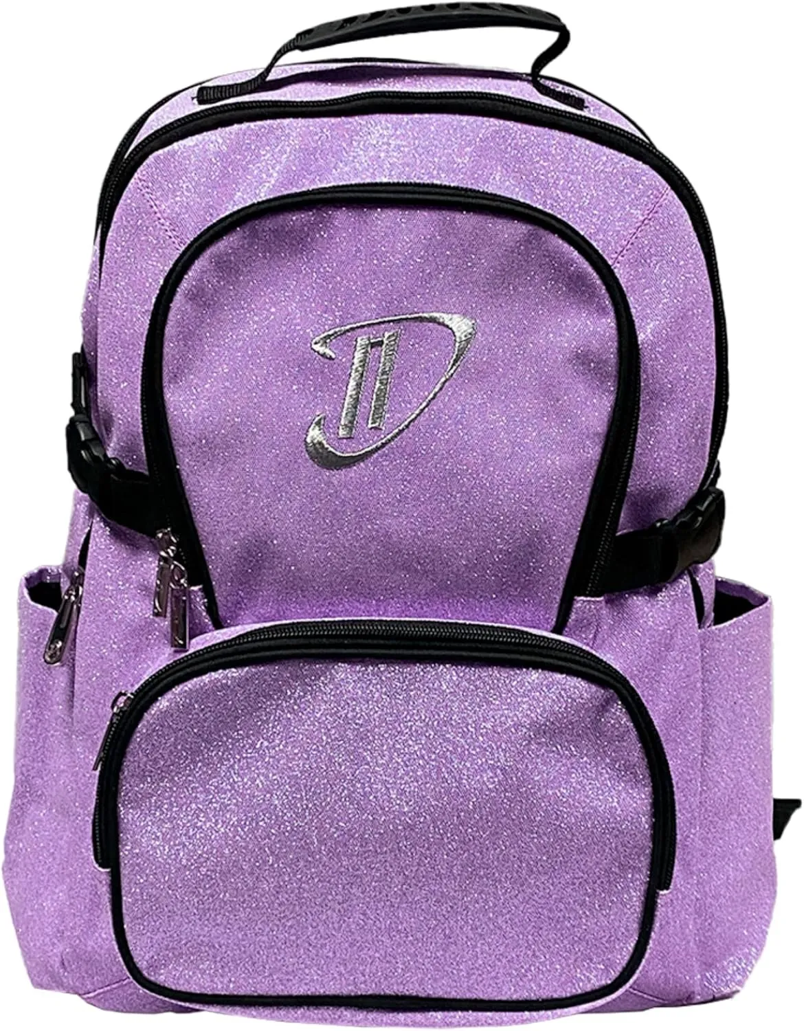 Dream Duffel Classic Backpack for Women & Children, Small Travel Bag, Water-Resistant, Padded Back & Shoulder Straps, Size 17.5x14, Purple Sparkle