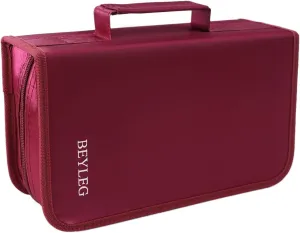 DVD Holders Storage Cases 128 Capacity CD DVD VCD case,CD DVD Wallet Blu-ray Media Case Storage Holder Organizer Wallet Red