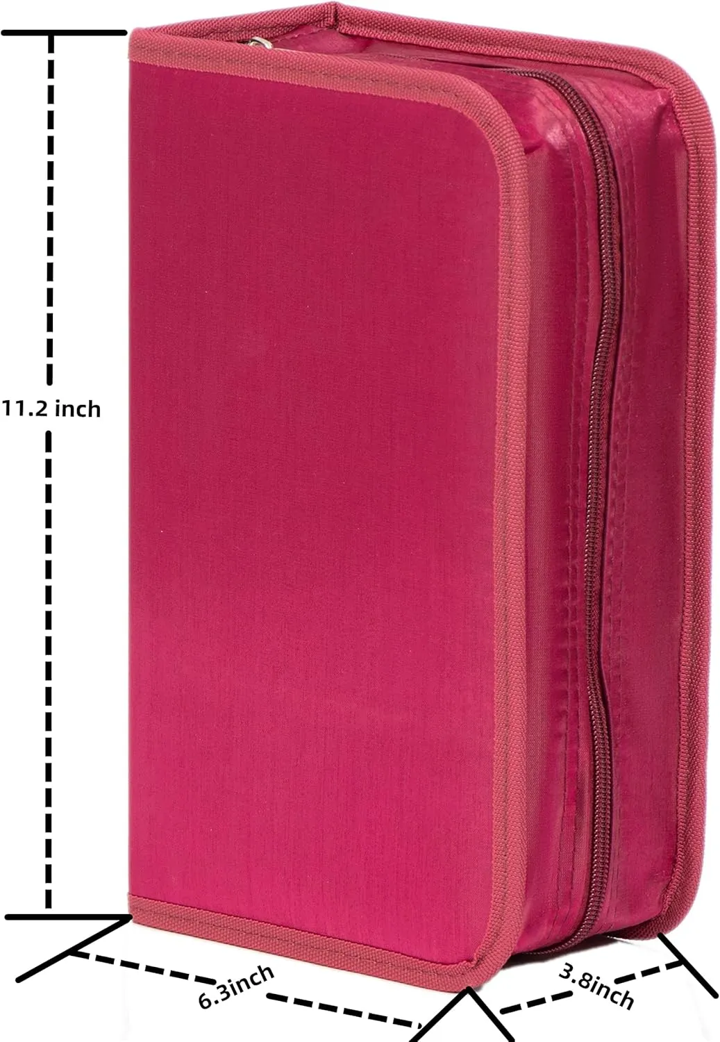 DVD Holders Storage Cases 128 Capacity CD DVD VCD case,CD DVD Wallet Blu-ray Media Case Storage Holder Organizer Wallet Red