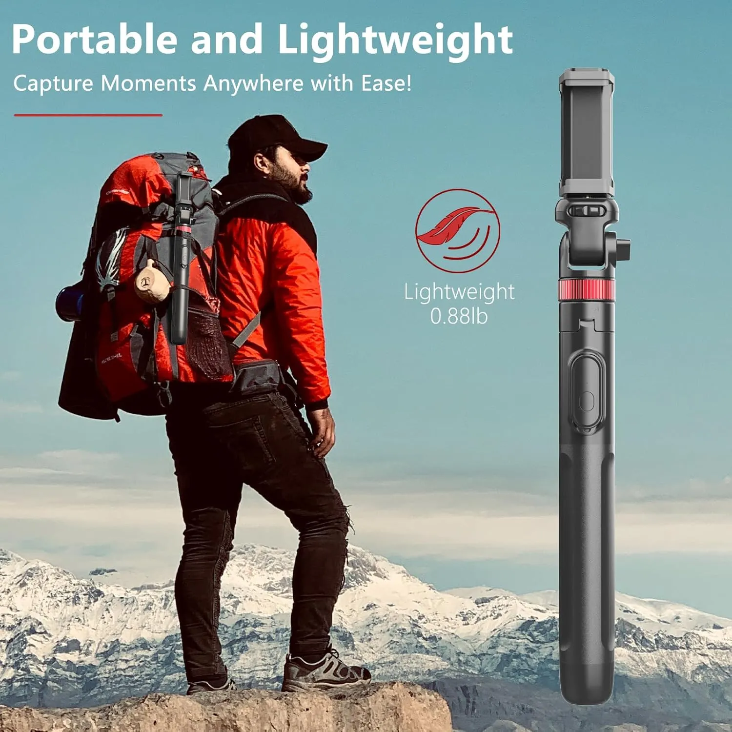 Eicaus 72'' Phone Tripod - Upgraded, Stable, and Portable Tripod for iPhone 15/14/13, Android, Cameras and Action Cameras