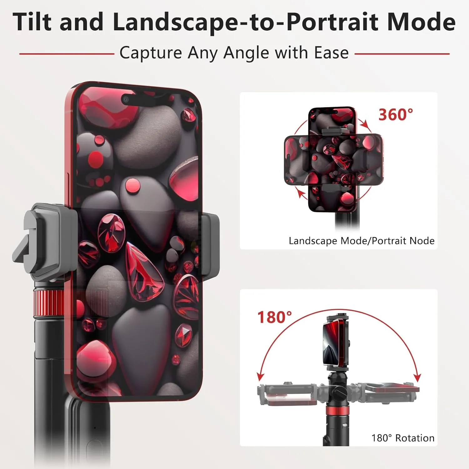 Eicaus 72'' Phone Tripod - Upgraded, Stable, and Portable Tripod for iPhone 15/14/13, Android, Cameras and Action Cameras
