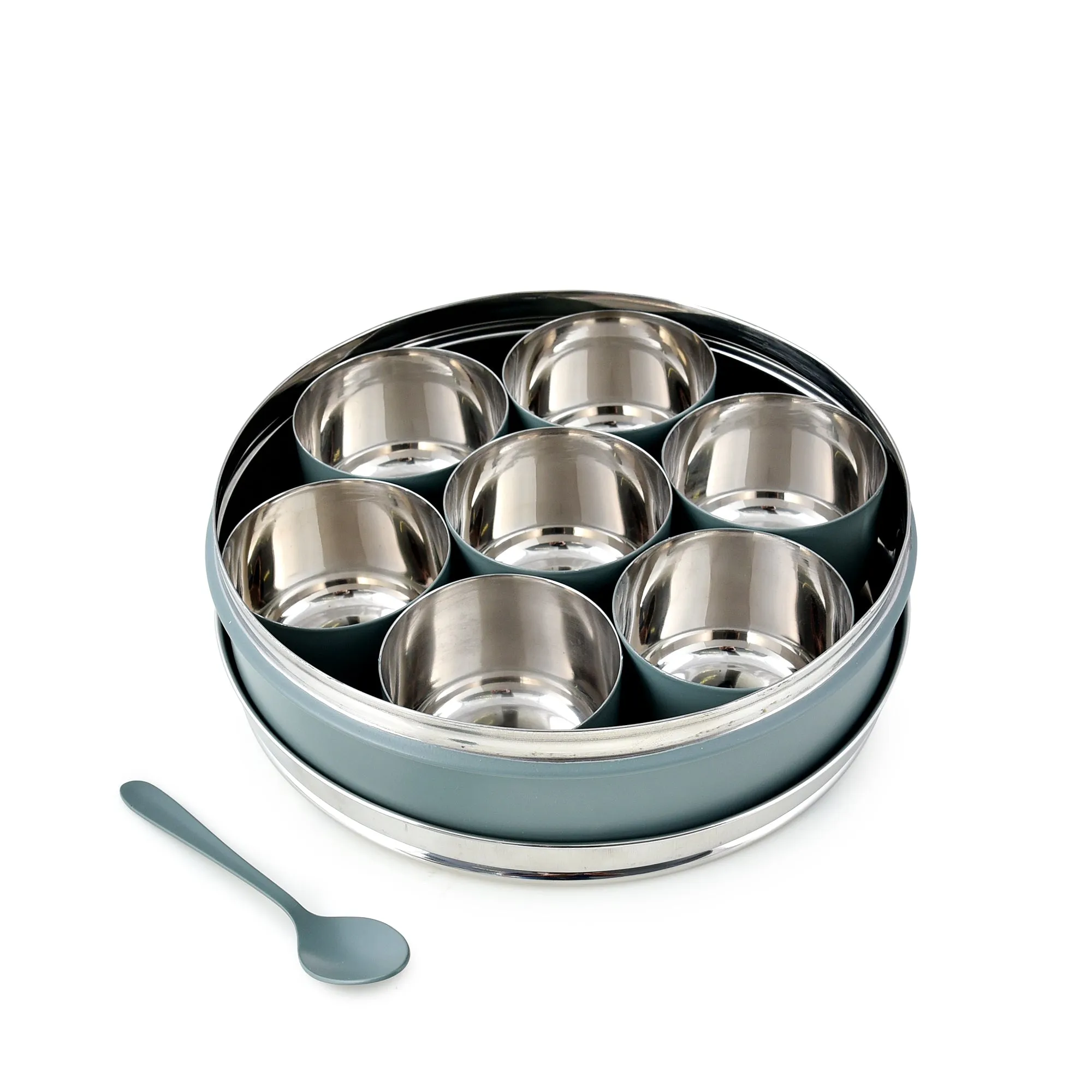 Elan Discounted Combo of Spice Box With 7 Compartments and Roti Box (Pack of 2)