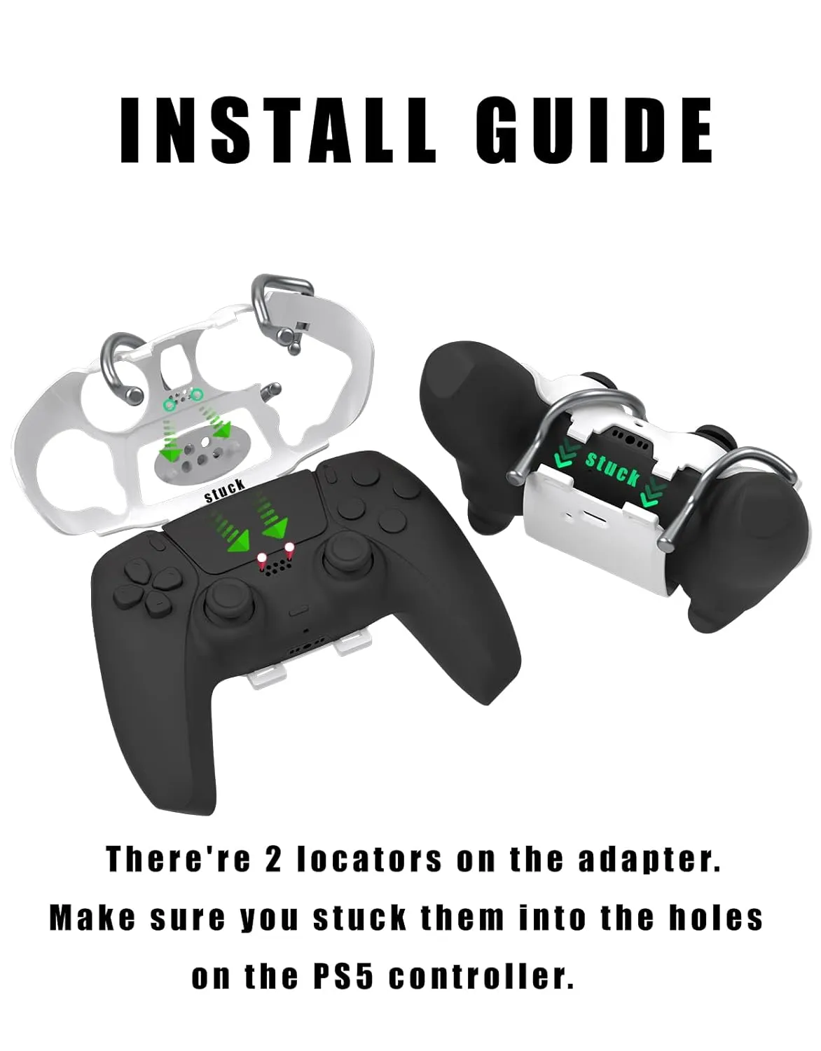EXknight Leverback FPS Mechanical Paddles Attachment, Back Buttons Gaming Paddles for PS5 Controller (White)